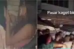 Terpantau CCTV, Detik-detik Wanita Seksi Pengemudi Brio Tabrak Pedagang di Pasar Kaget Binjai