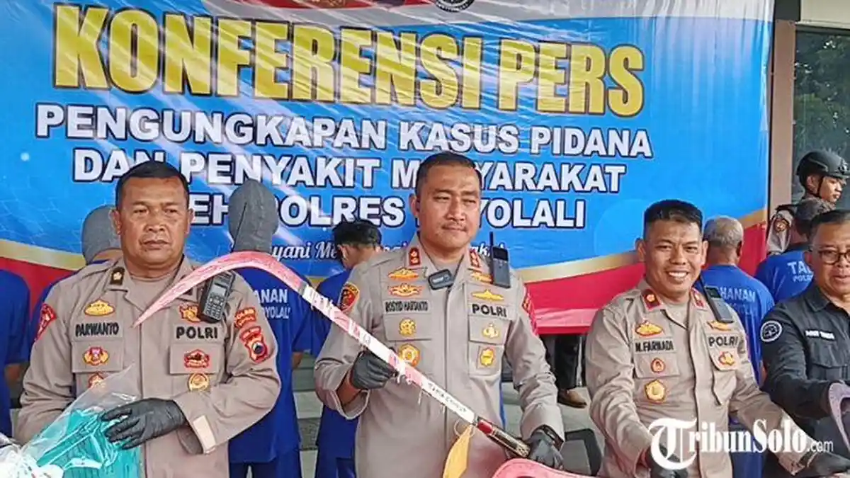 Polisi Temukan 7 Gengster di Boyolali, Ada yang Masih Tercatat Aktif Sebagai Pelajar Sekolah