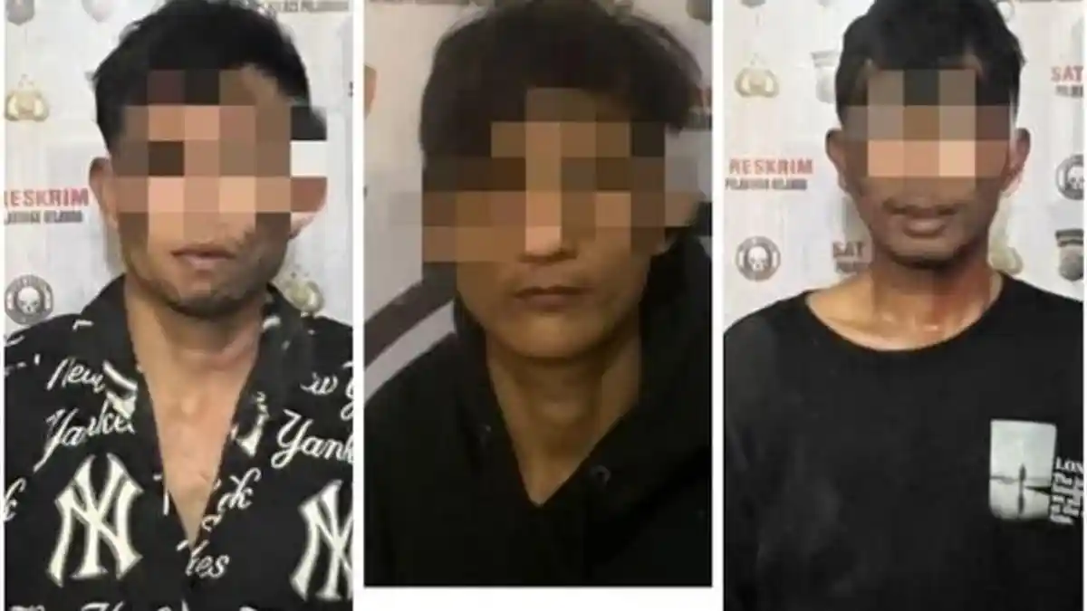 Tiga Pria yang hendak Melakukan Aksi Begal dan Bawa Sajam di Medan Belawan Diamankan Polisi