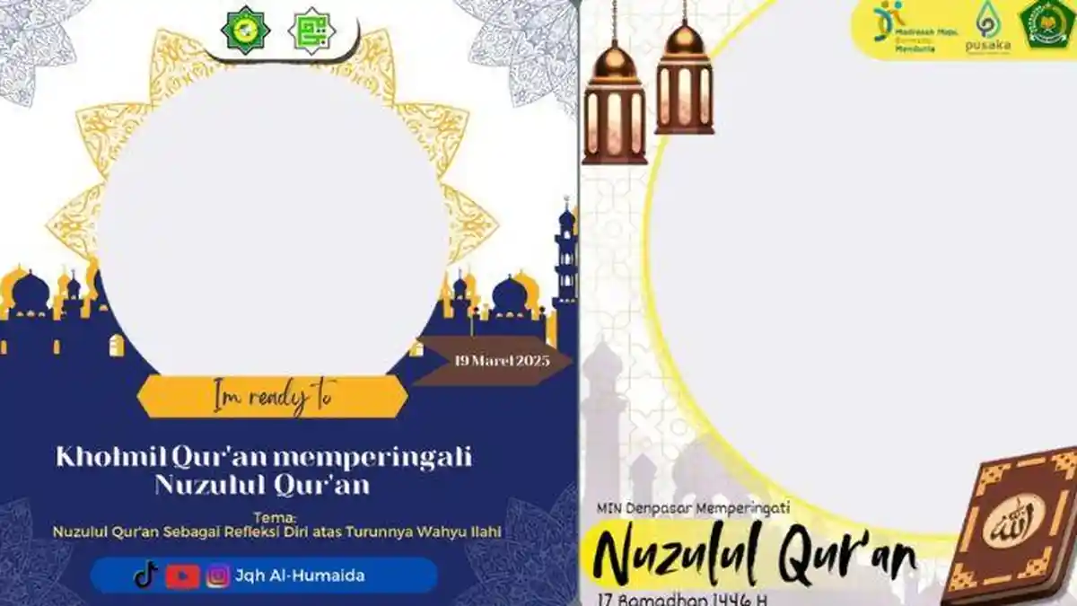 Kumpulan Link Twibbon Malam Nuzulul Quran 17 Ramadhan 1446 Hijriah dengan Desain Modern
