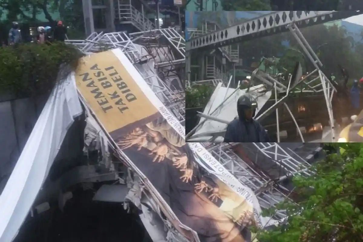 JPO Pasar Minggu Ambruk, Dua Orang Tewas, Lainnya Terluka