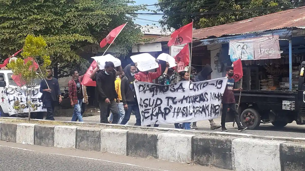 Protes Penanganan Covid19 GMNI Cabang Sikka Gelar Aksi Damai
