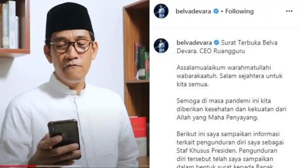 Refly Harun Tertawa Ulas Surat Pengunduran Diri Belva Devara: Ini Sudah seperti Presiden Ya