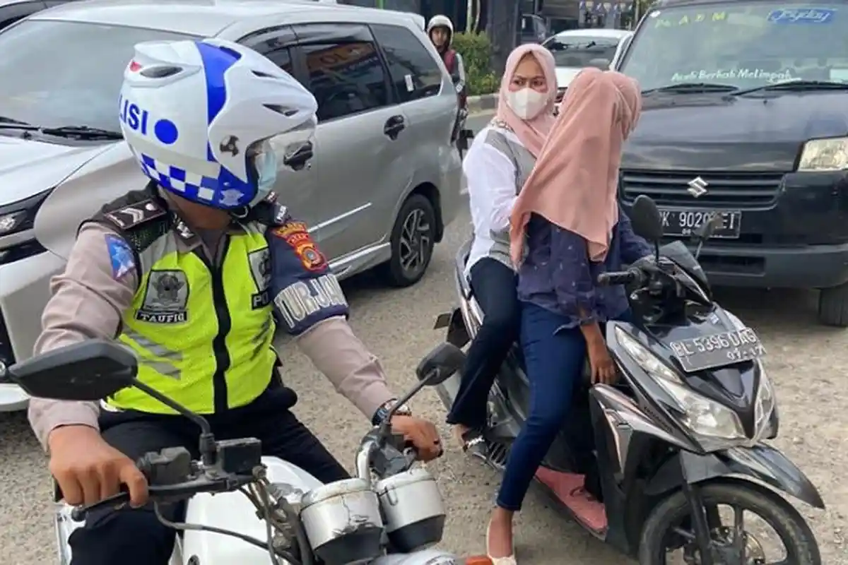 Operasi Patuh Seulawah 2022, Satlantas Polres Lhokseumawe Tindak Pelanggar dengan Sistem Hunting