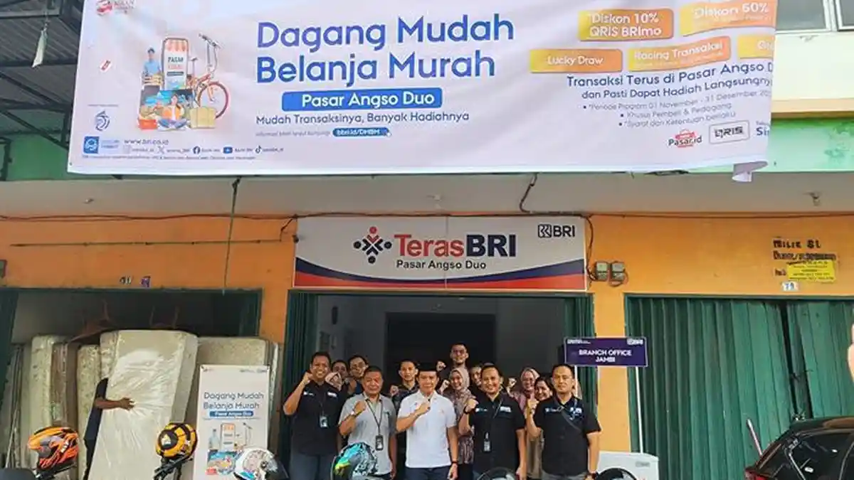 BRI Launching Program Dagang Mudah Belanja Murah di Pasar Angso Duo Jambi