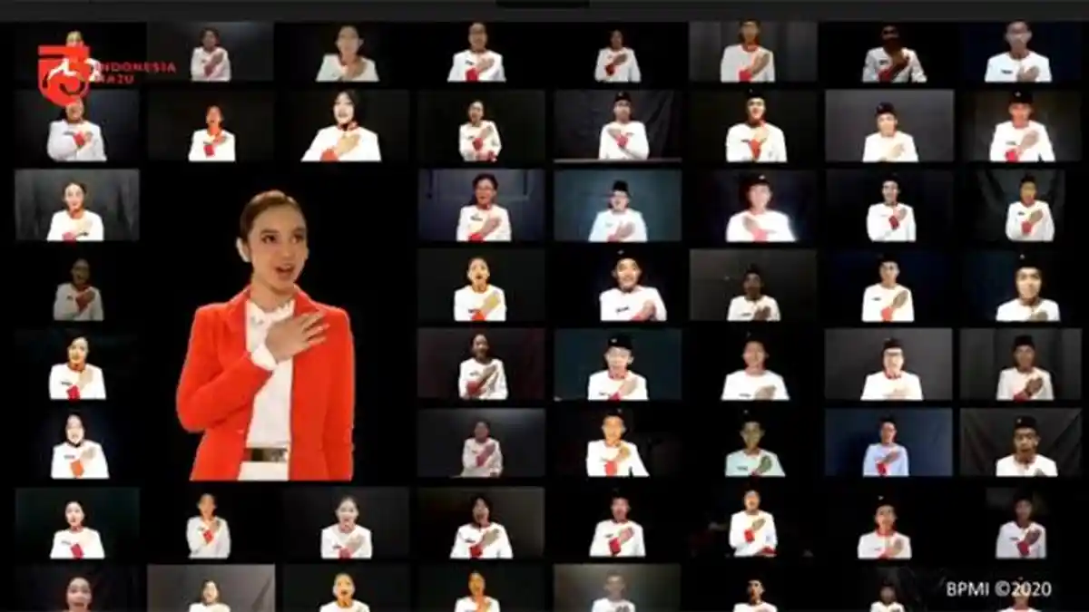 Lyodra Ginting Tampil Virtual di HUT Ke-75 RI dan Paduan Suara GBN, Penonton Terpesona & Merinding