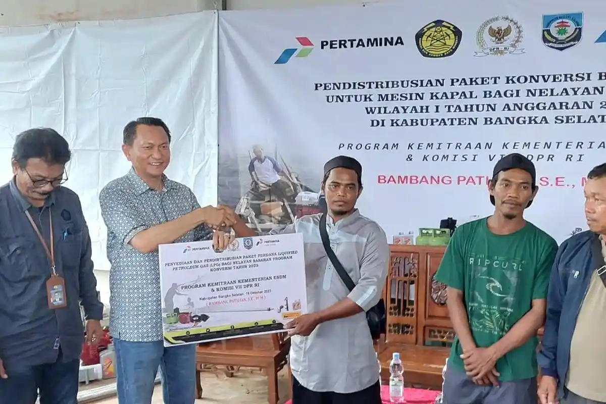 Ringankan Ongkos Melaut, Ratusan Nelayan di Bangka Selatan dapat Mesin Konversi BBM ke BBG