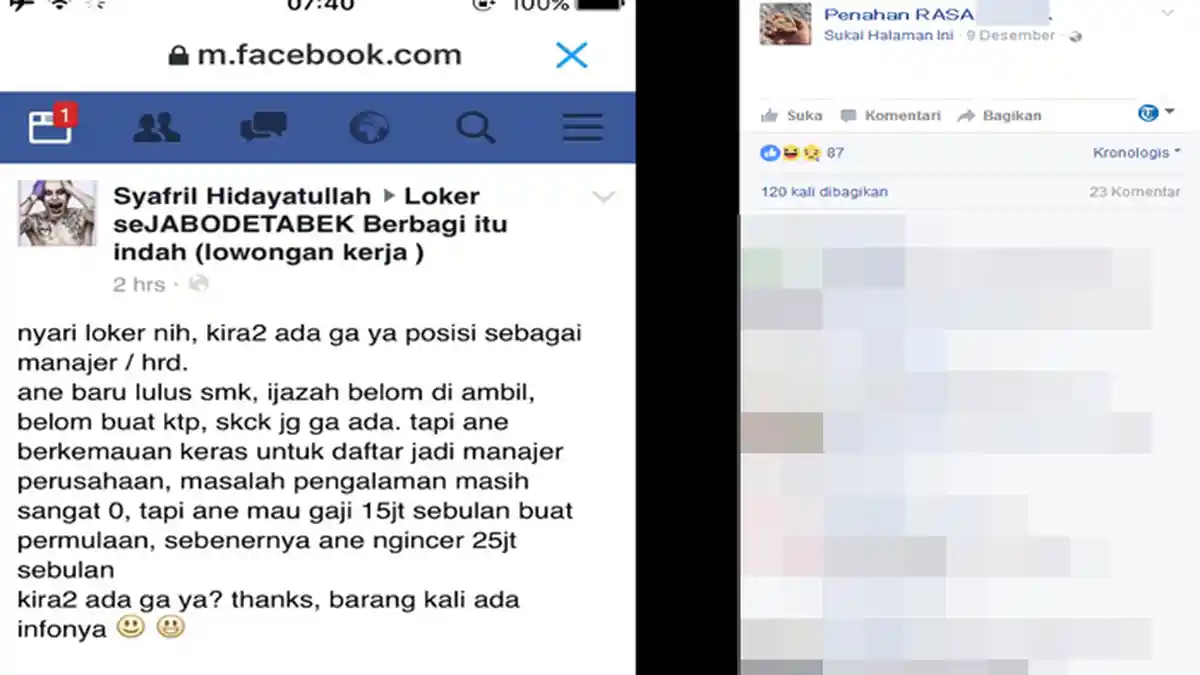 Lulusan SMK Ini Cari Kerja di Facebook dan Ingin Digaji 25 Juta per Bulan, Niat Banget Jadi Manager