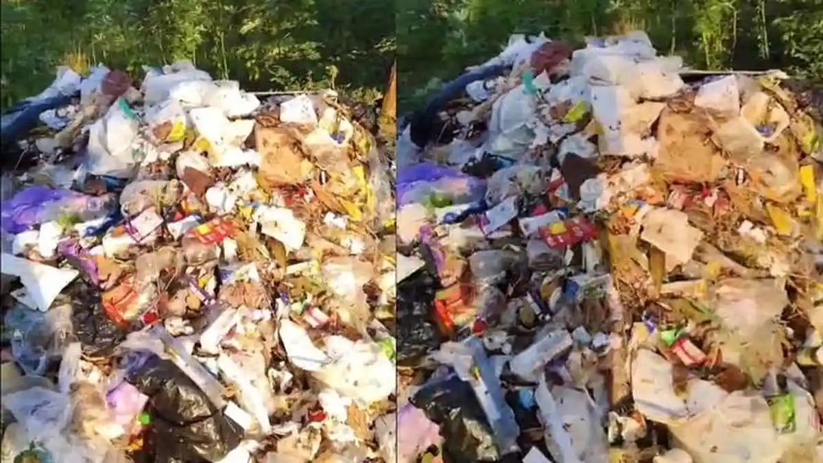 Lahan Kosong di Imogiri Mendadak Dipenuhi Sampah Satu Dump Truk
