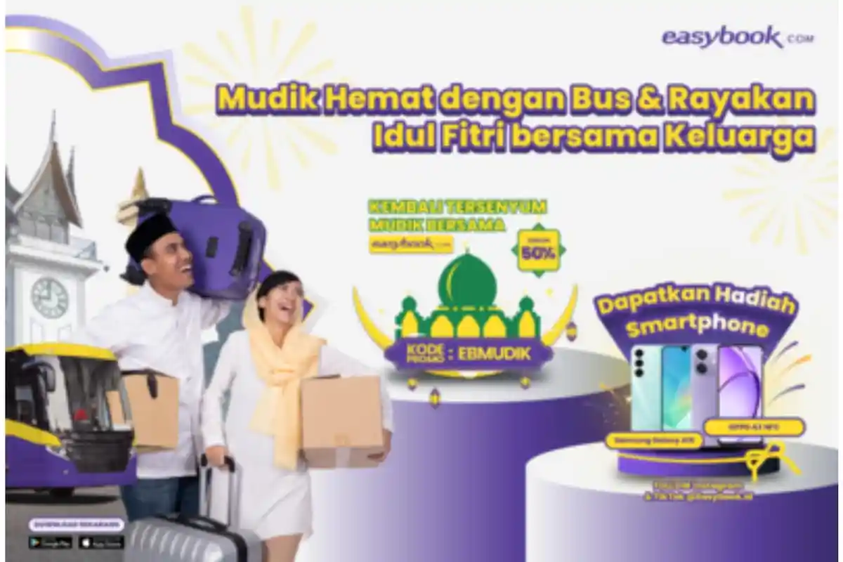 Pesan Tiket Liburan Impian atau Mudik Tanpa Ribet,  Easybook Solusinya!