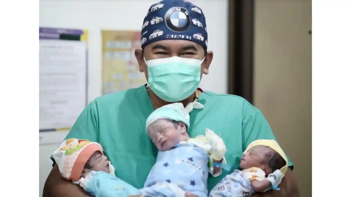 Salimah Lahirkan Bayi Kembar 3 Laki-laki, Minta Persalinan Dipercepat karena Perut Berat Sekali