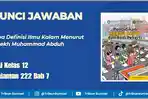 Kunci Jawaban PAI Kelas 12 Halaman 222 Bab 7, Apa Definisi Ilmu Kalam Menurut Syekh Muhammad Abduh