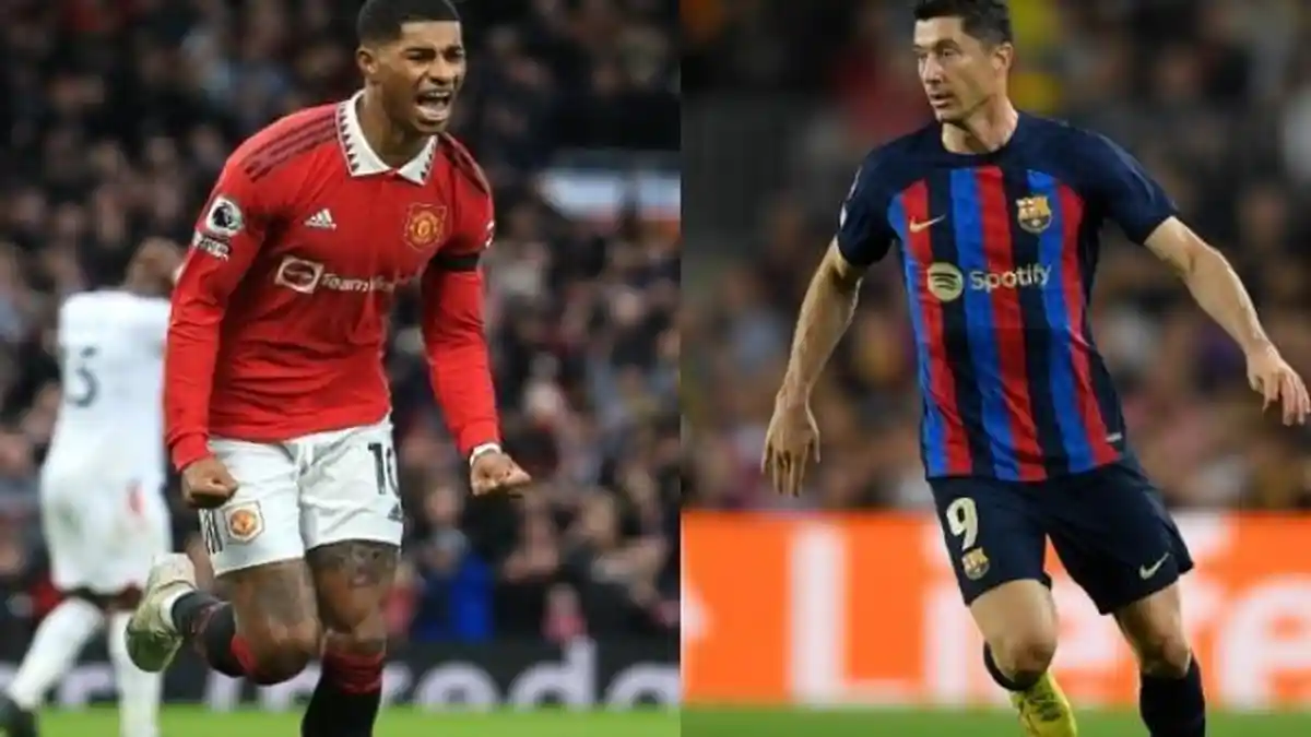 HEAD to Head Rashford Vs Lewandowski, Siapa Tangguh di Duel Man United Vs Barcelona Liga Europa?