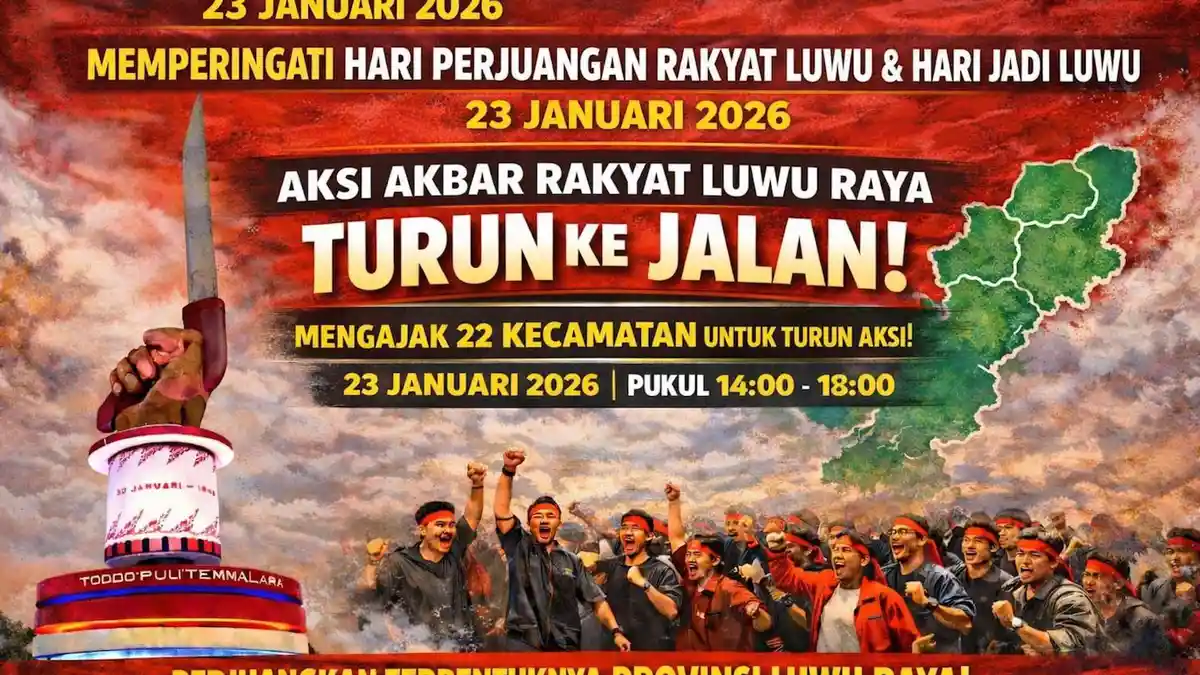 Ajakan Demo Serentak Pemekaran Luwu Raya Beredar, Waspada Macet Total Batas Luwu-Wajo