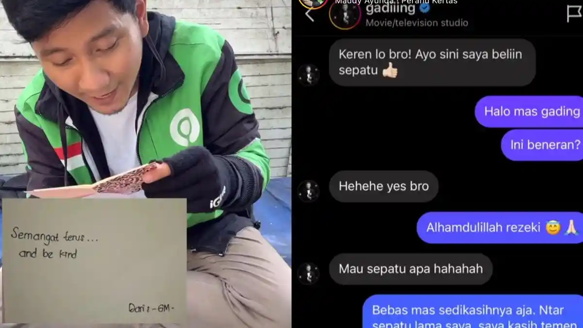 Gading Marten Belikan Hadiah Sepatu Mahal untuk Driver Ojol