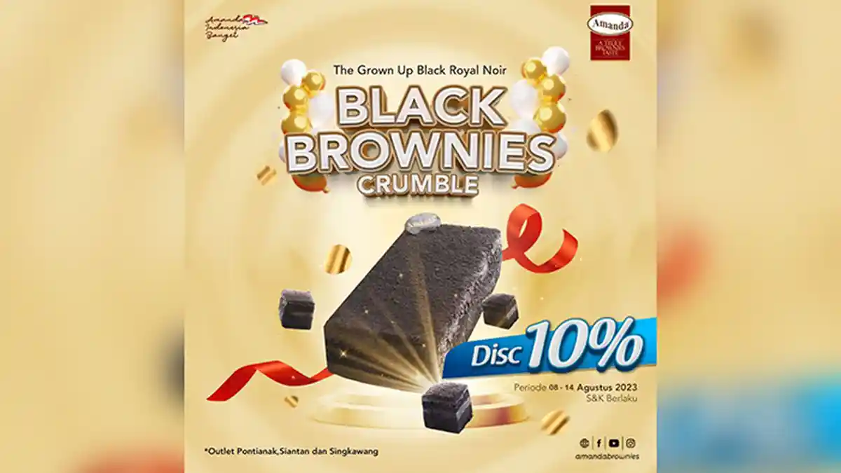 New Launching Produk Baru Black Brownies Crumble di Kalimantan Barat