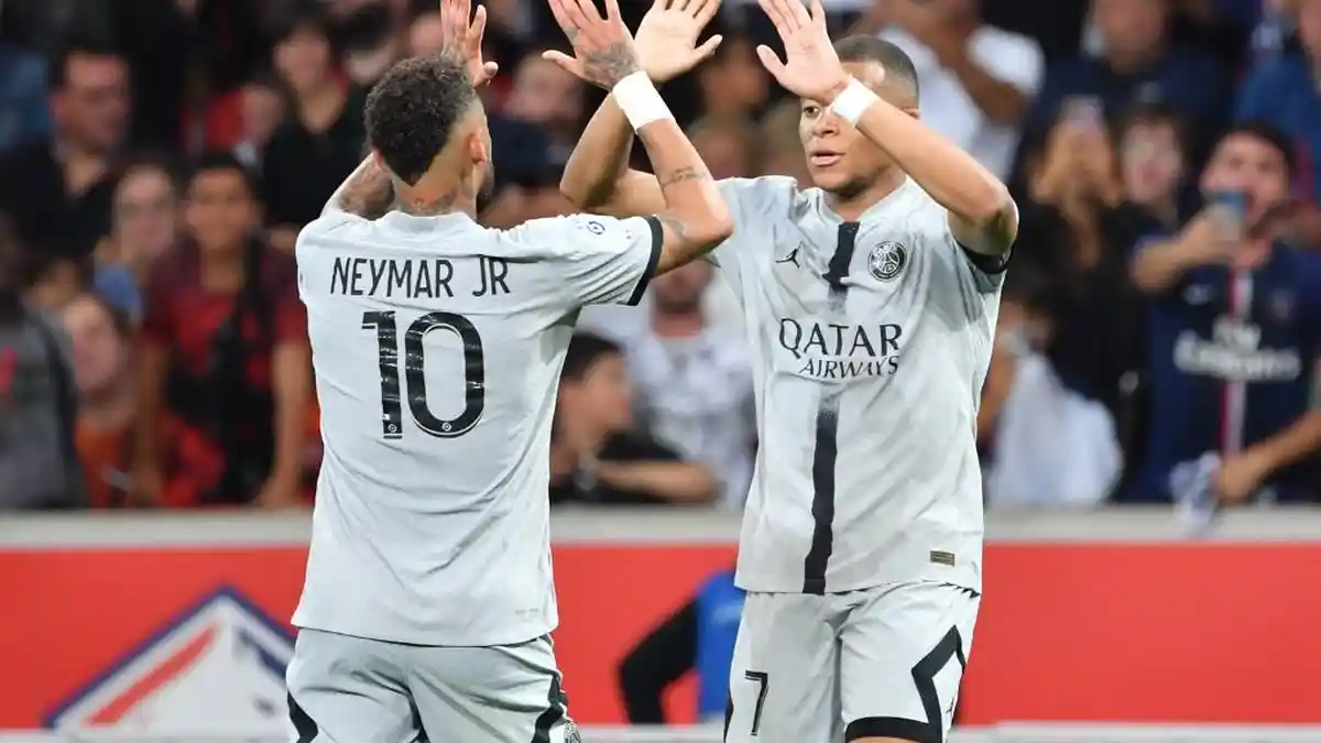 Hasil Lille vs PSG, Kylian Mbappe Hattrick, Neymar 2 Gol 3 Assist, PSG Menang, Pesta 7 Gol