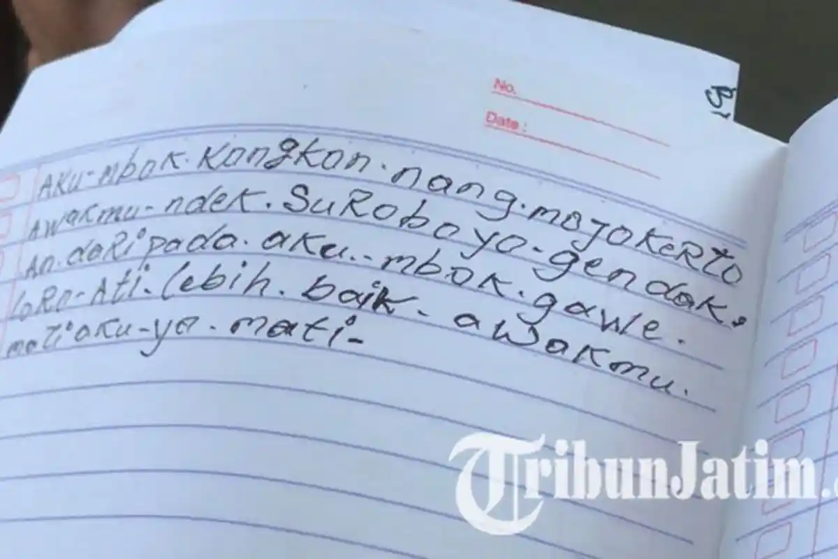 Pesan Kematian Ungkap Rasa Cemburu Suami Hingga Bunuh Istrinya : Lebih Baik Awakmu Mati Aku yo Mati