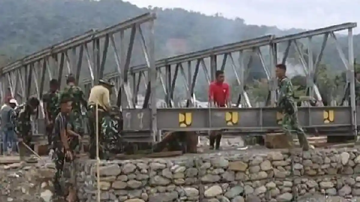 Pemasangan Jembatan Bailey di Beutong Ateuh Dipacu, Target Rampung Jumat