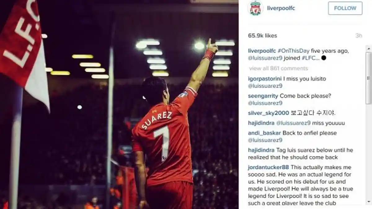 Liverpool Berharap Luis Suarez Kembali ke Anfield dari Barcelona