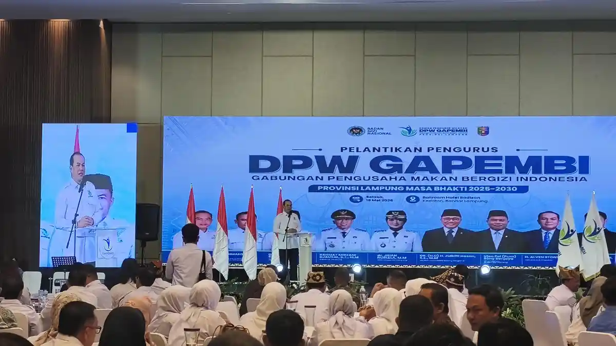 Pelantikan GAPEMBI Lampung, SPPG Tak Sesuai Standar akan Disanksi 