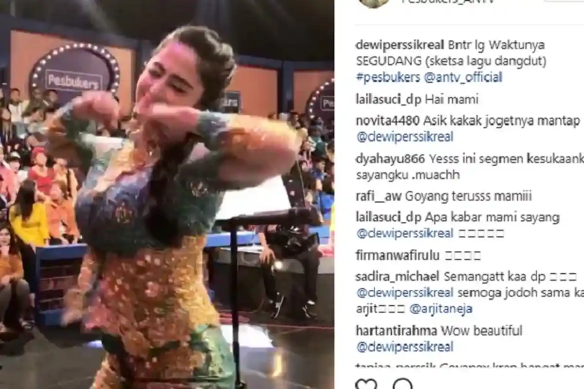 Dewi Perssik Pamer Goyang Jaipong, Netter Malah Salfok Sosok Hitam Melotot Dibelakang, Ternyata