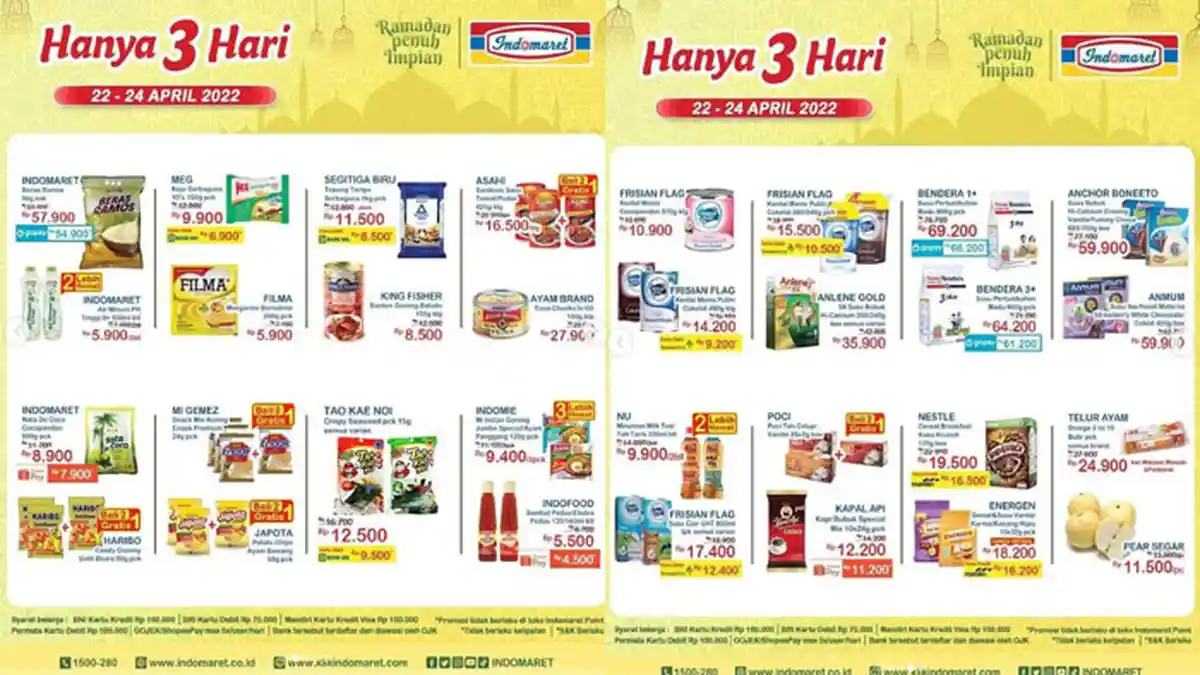 Promo JSM Indomaret 24 April 2022, Banyak Diskon Beras Tepung Terigu Deterjen hingga Biskuit Murah