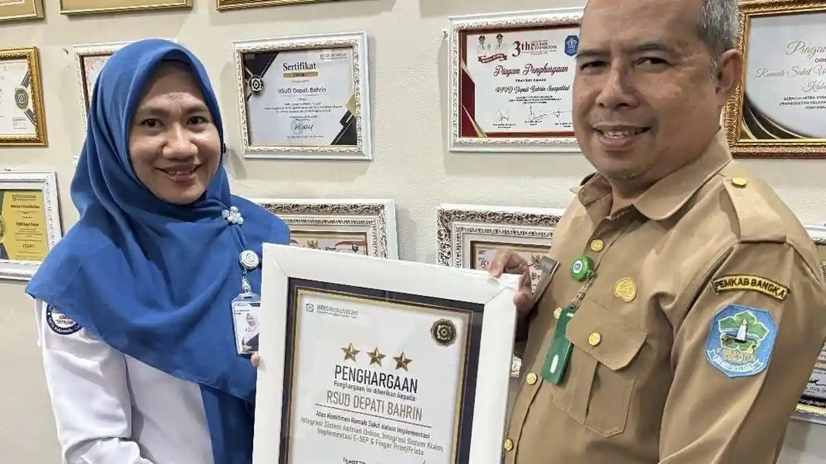 RSUD Depati Bahrin Terima Penghargaan dari BPJS Kesehatan