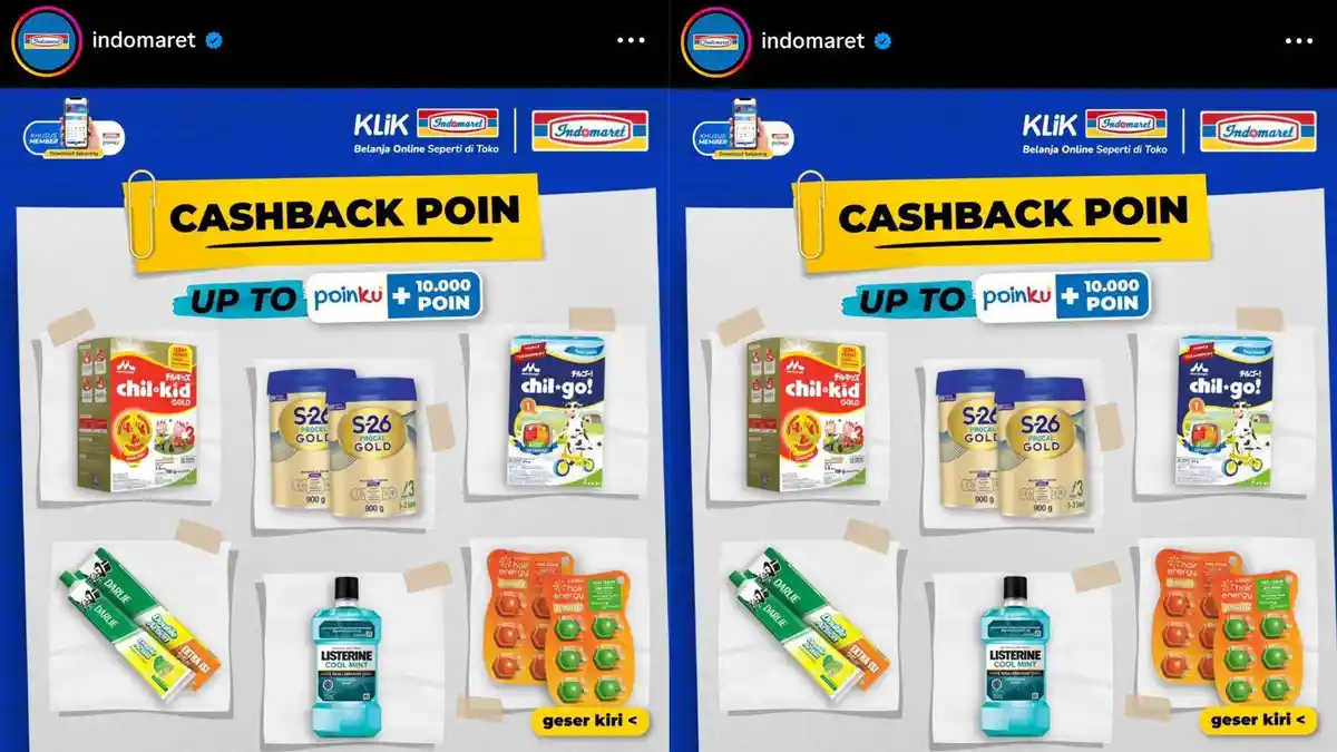 Promo Khusus Member Indomaret Hari Ini, Dapatkan Ovale dan Selection Kapas Cashback 1.000 Poin