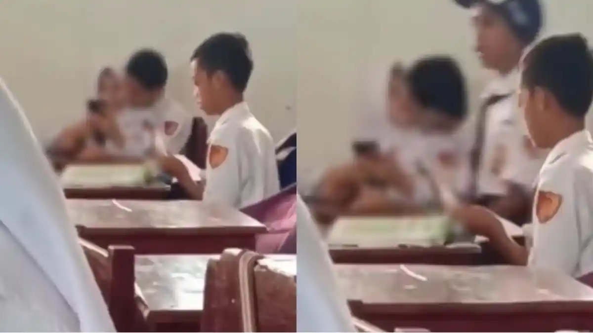 VIRAL Video Sepasang Pelajar SMP Terekam Asik Bercumbu di Dalam Kelas