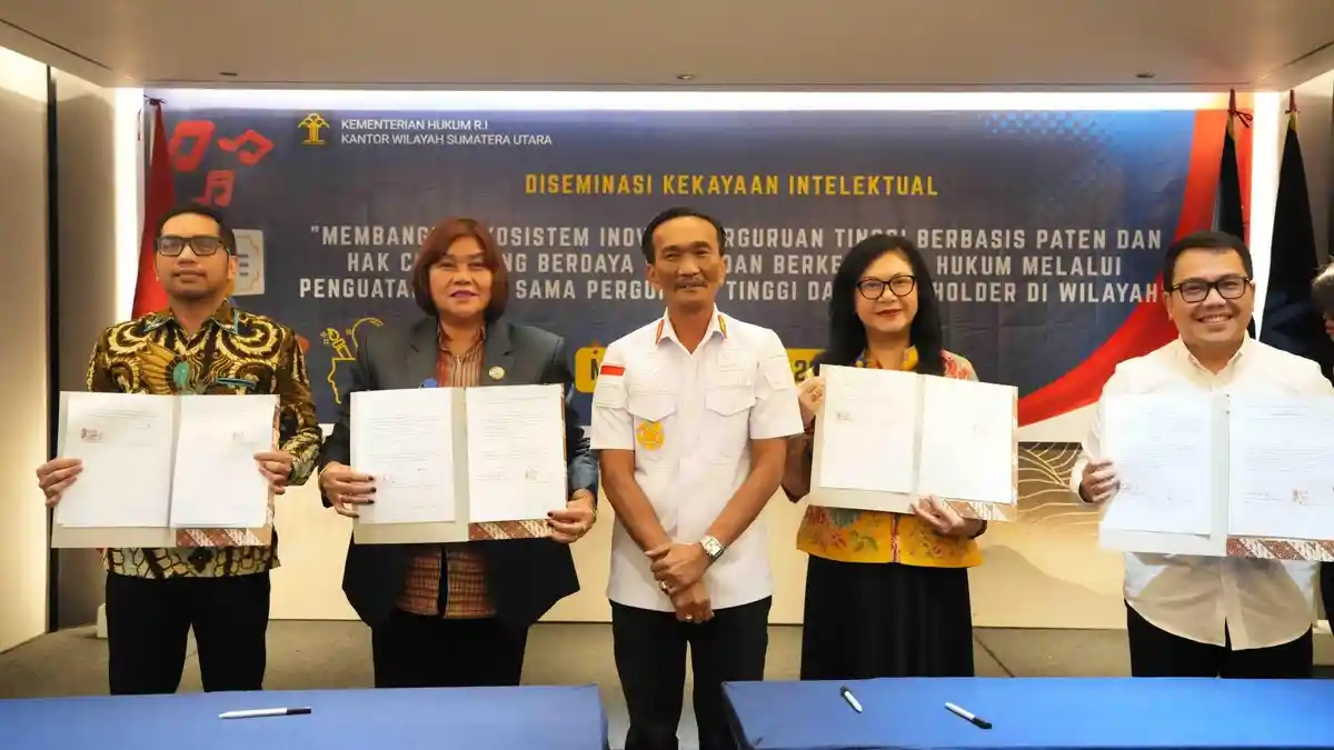 Perkuat Pelindungan Hak Cipta, Kanwil Kemenkum Sumut Kerja Sama dengan 33 Instansi dan Kampus