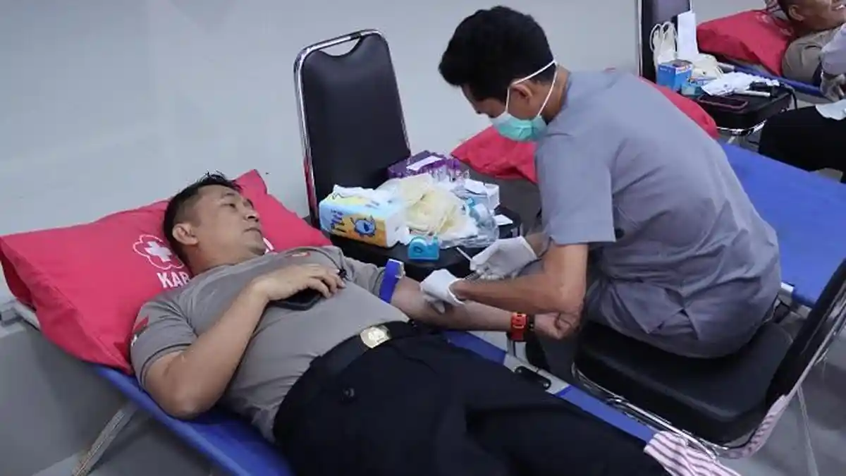 Polres Morowali Gelar Donor Darah Peringati Hari Bhayangkara ke-80, Libatkan TNI hingga Satpol PP