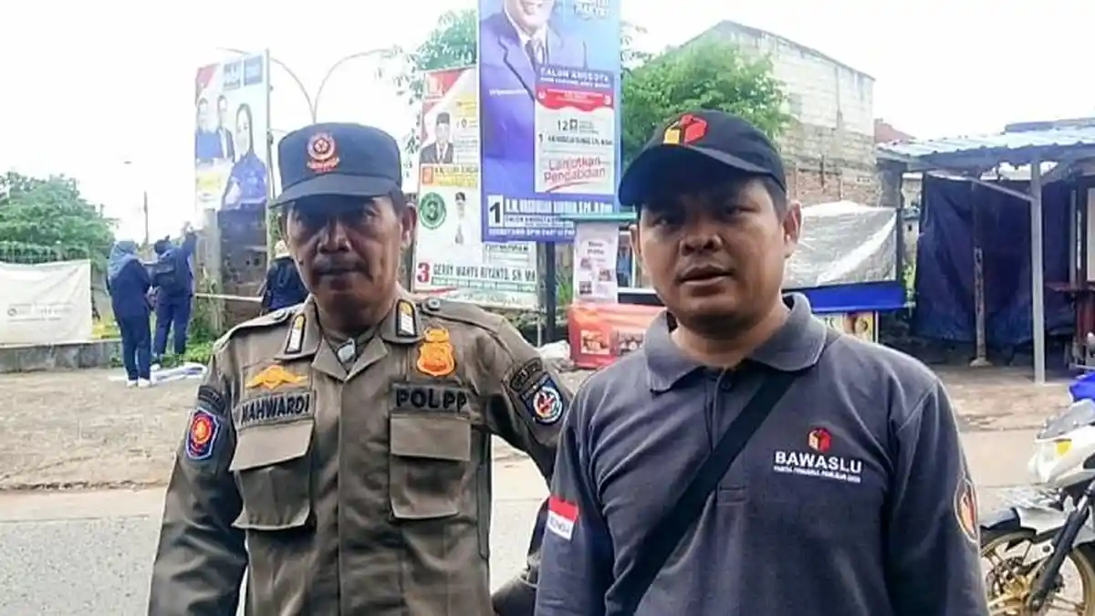 Jelang Hari Pencoblosan Pemilu 2024, Panwascam Cilodong Sisir APK yang Belum Dicopot