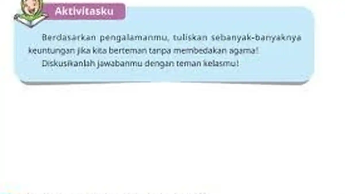 Penjabaran Pendidikan Agama Islam dan Budi Pekerti Kelas 5 SD Bab 8 Halaman 196 : Toleransi Berteman