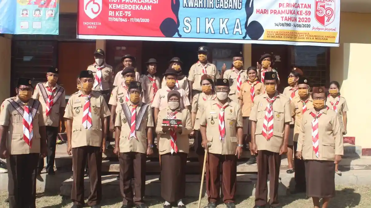 Hari Pramuka Ke-59 di Sikka Terapkan Protokol Kesehatan dan Dihadiri 21 Peserta