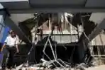 Plafon Kantor Taspen Ambruk Akibat Gempa
