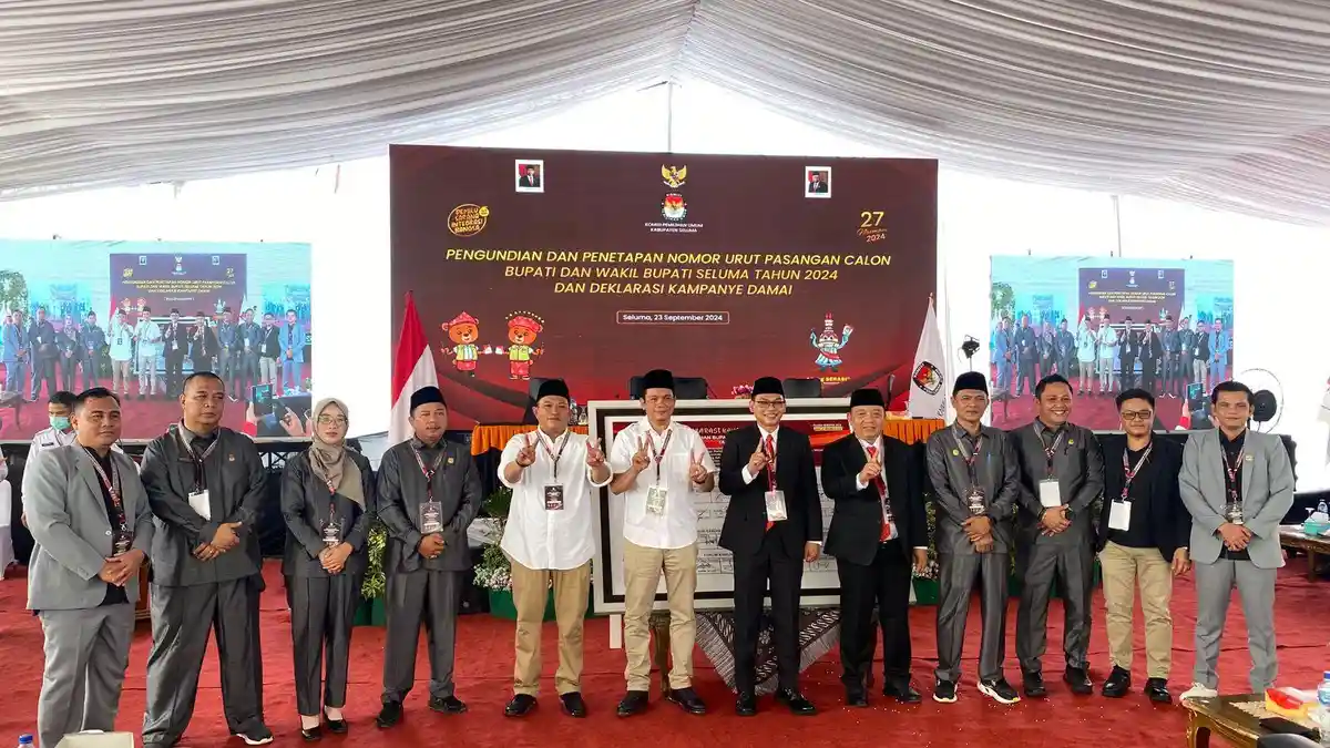Teddy Rahman-Gustianto Nomor Urut 1, Erwin-Jonaidi Nomor Urut 2 di Pilbup Seluma 2024