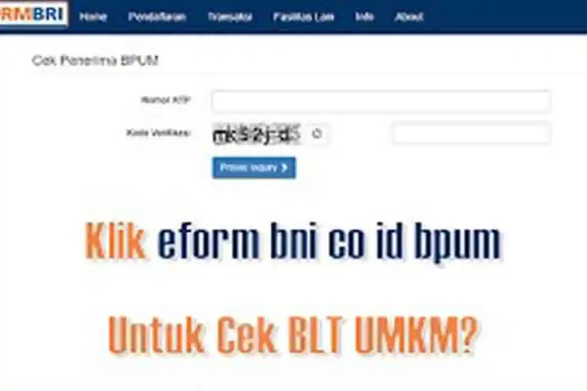 CARA Melihat Penerima BLT UMKM Rp1,2 Juta Login eform.bri.co.id/bpum & Cara Cairkan BLT UMKM Tahap 3