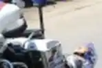 Detik-Detik Polwan Mojang Lodaya Terjatuh dari Mogenya