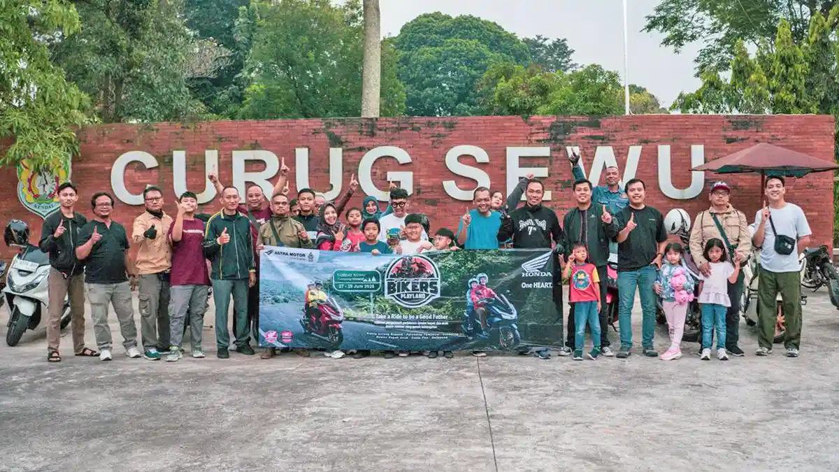 PCX160 Bikers Playland, Hadirkan Momen Bonding Ayah dan Anak Lewat Touring dan Camping di Curug Sewu - Tribunjateng.com