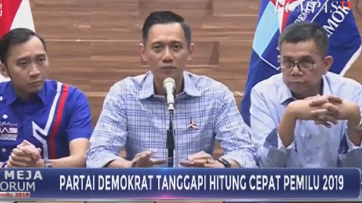Putra SBY, AHY Akhirnya Muncul, Beri Tanggapan Hasil Quick Count Pilpres 2019 Jokowi dan Prabowo