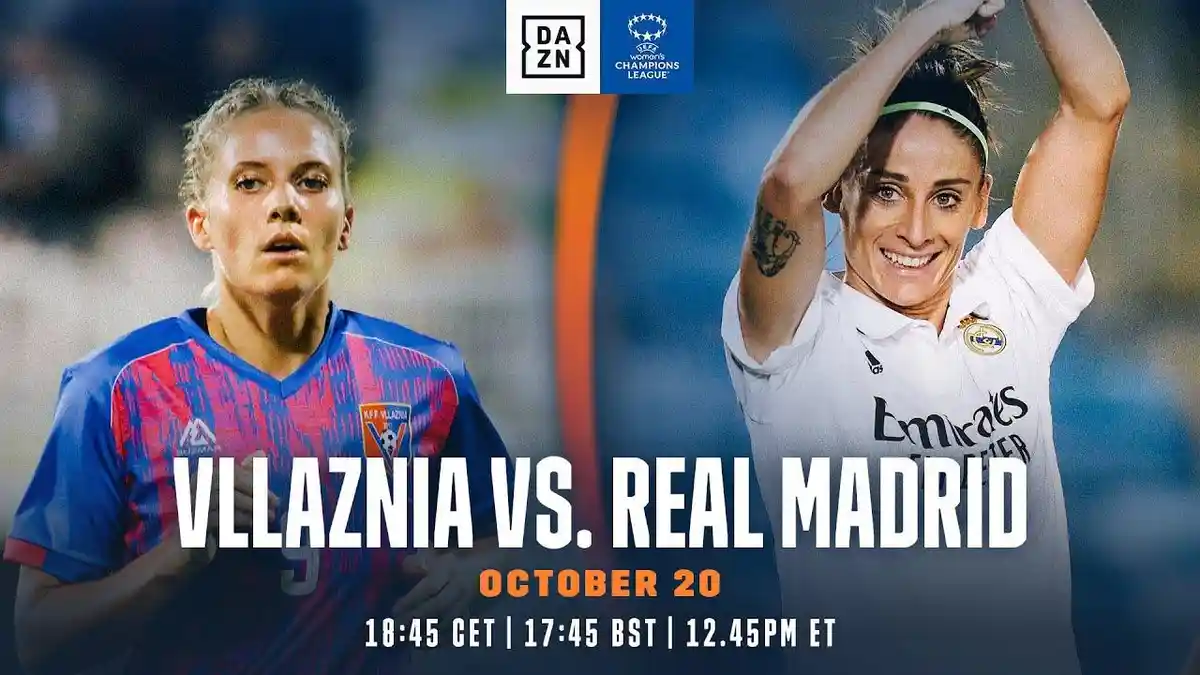 Link Streaming UWCL: Vllaznia Vs Real Madrid
