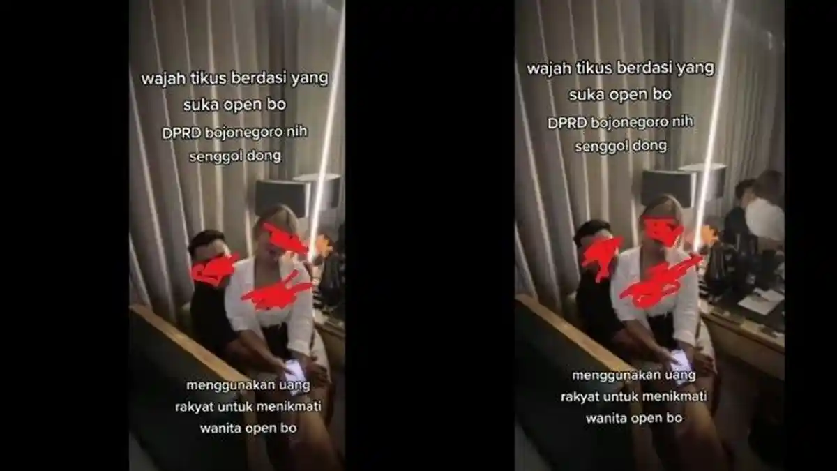 VIRAL Video 11 Detik Oknum Anggota DPRD Bojonegoro Bermesraan dengan Cewek yang Diduga PSK