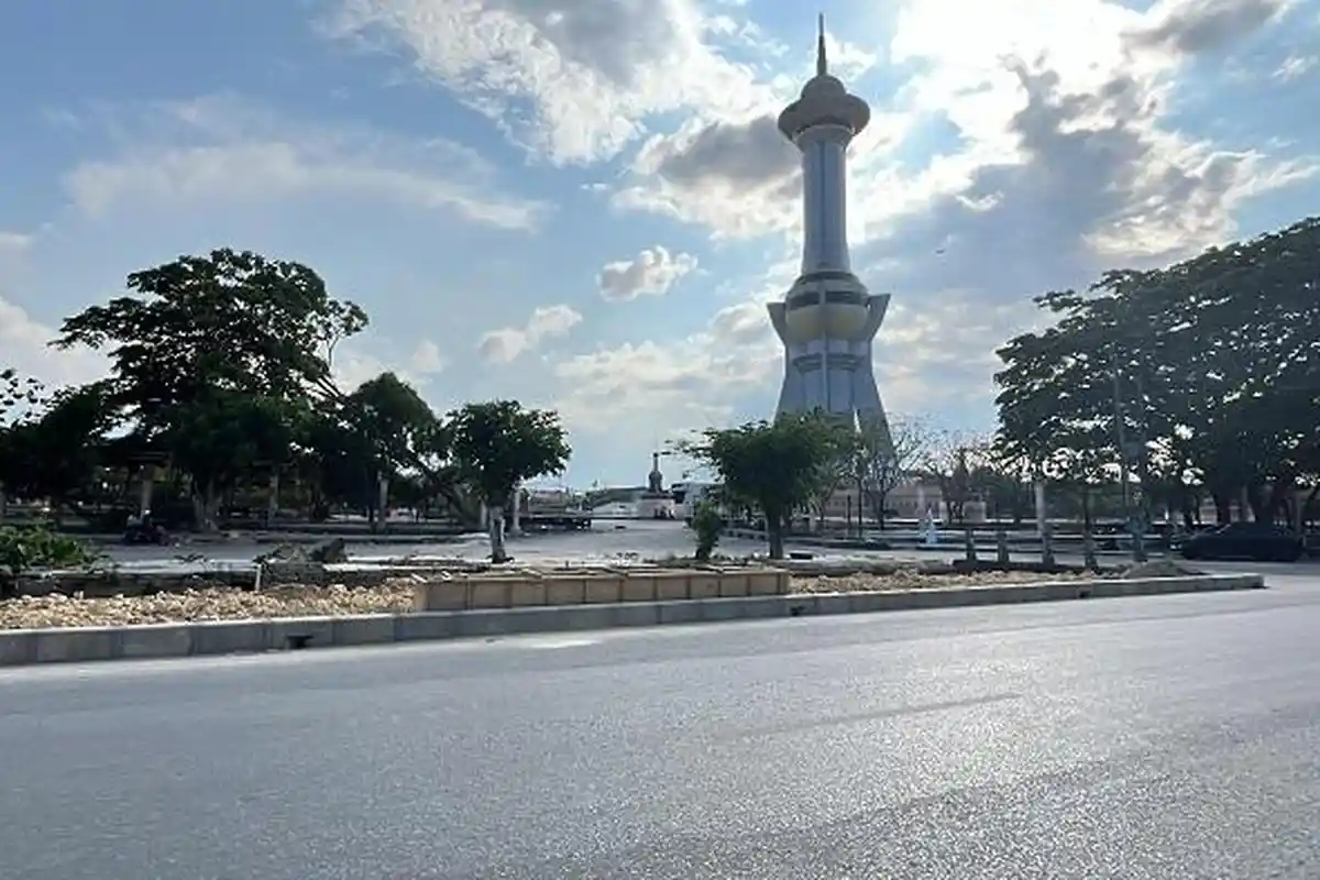 Intip Progres Revitalisasi Eks MTQ Kendari Sulawesi Tenggara, Jalur Pejalan Kaki Mulai Terlihat