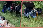 Toyota Rush Nyasar Masuk Semak-semak, Penumpang dan Sopir Syok