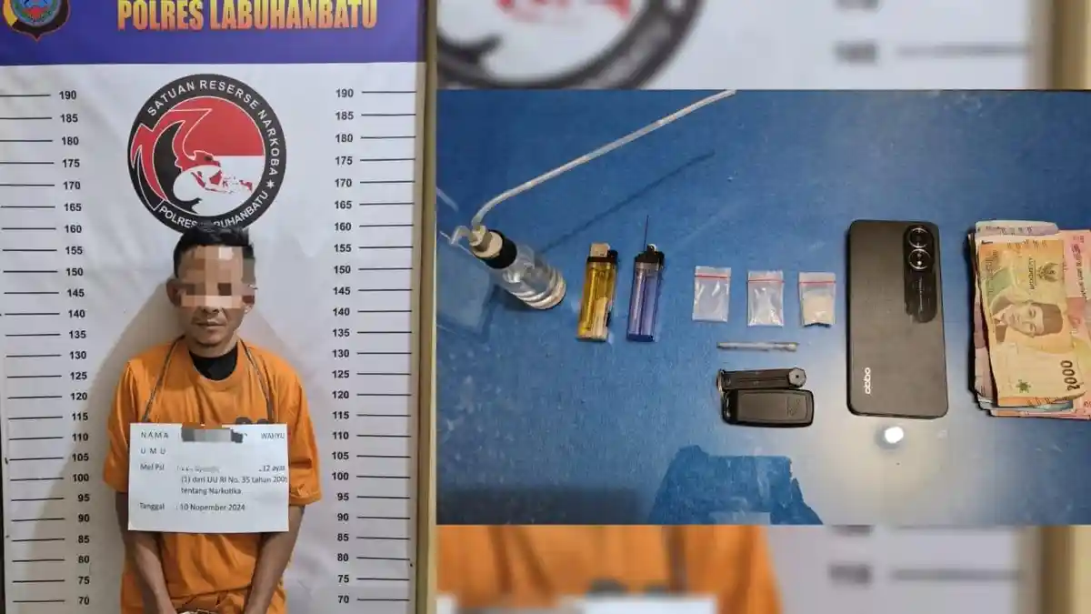 Persempit Peredaran Narkoba, Satresnarkoba Polres Labuhanbatu Tangkap Pengedar Sabu