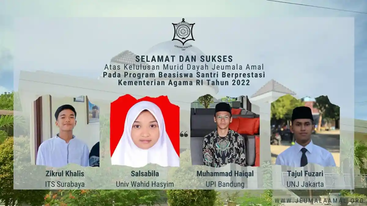 Empat Lulusan Jeumala Amal Lulus Seleksi Santri Berprestasi, 3 Asal Pidie dan Satu dari Pidie Jaya