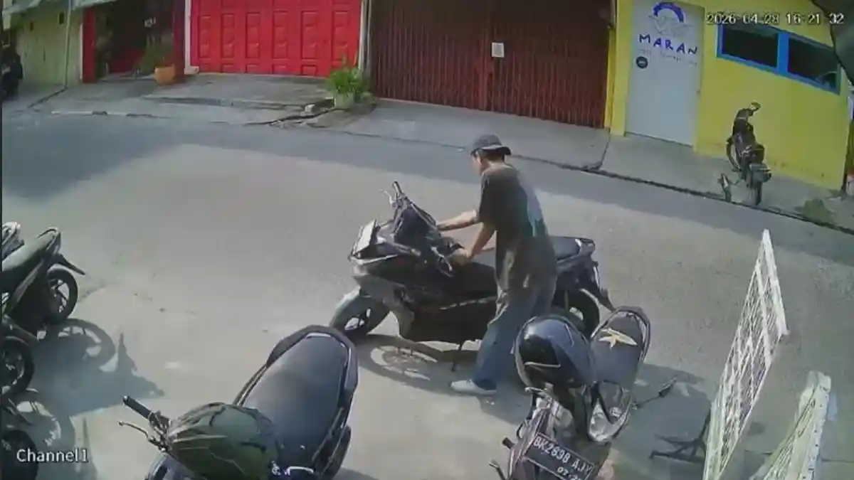 Jukir Liar Bawa Kabur Sepeda Motor Pengunjung Kafe di Medan, Kunci Masih Menempel di Kendaraan