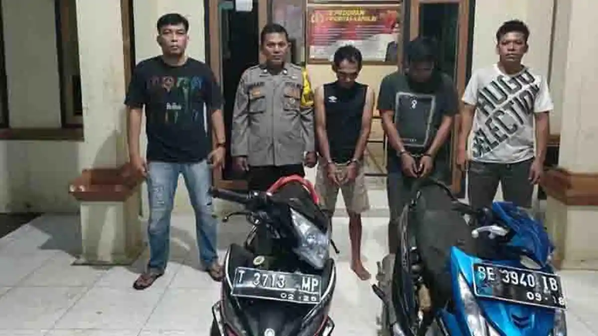 Dua Begal di Lampung Tengah Todong Warga Pakai Pistol Mainan