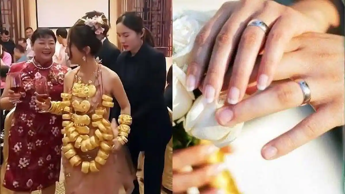 TAMPIL Mewah Berkalung 42 Emas Batangan, Pengantin Wanita Ini Malah Bikin Tamu Prihatin, Susah Gerak